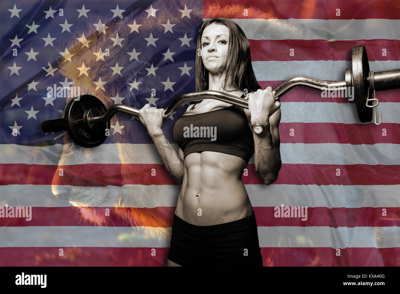 American bodybuilder Stock Photo