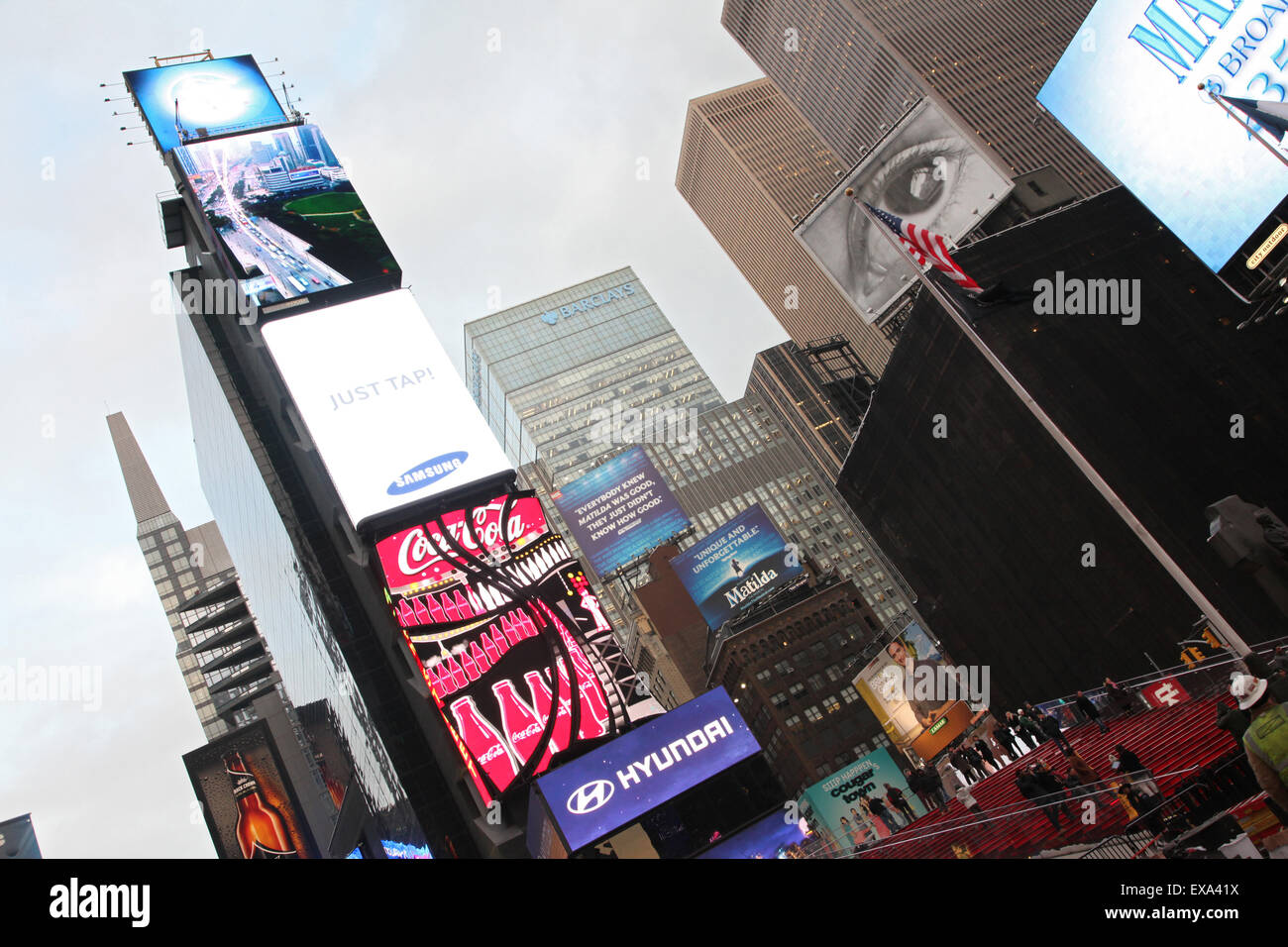 Times square winter view hi-res stock photography and images - Alamy