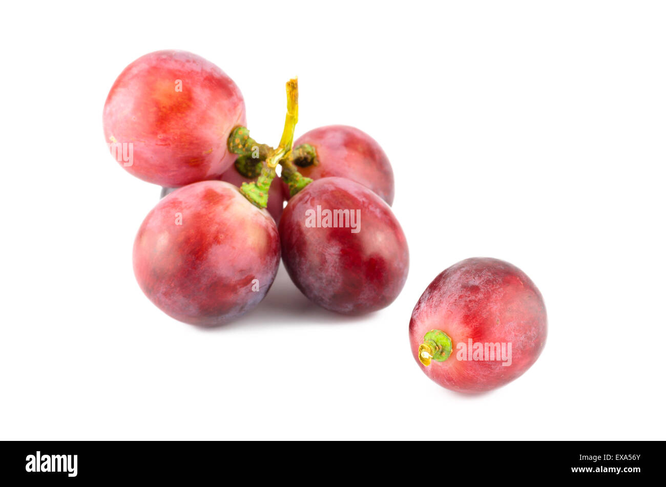 Red grape isolated on white background Stock Photo