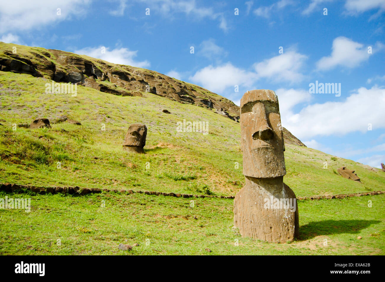 Moais Easter Island Stock Photo Alamy