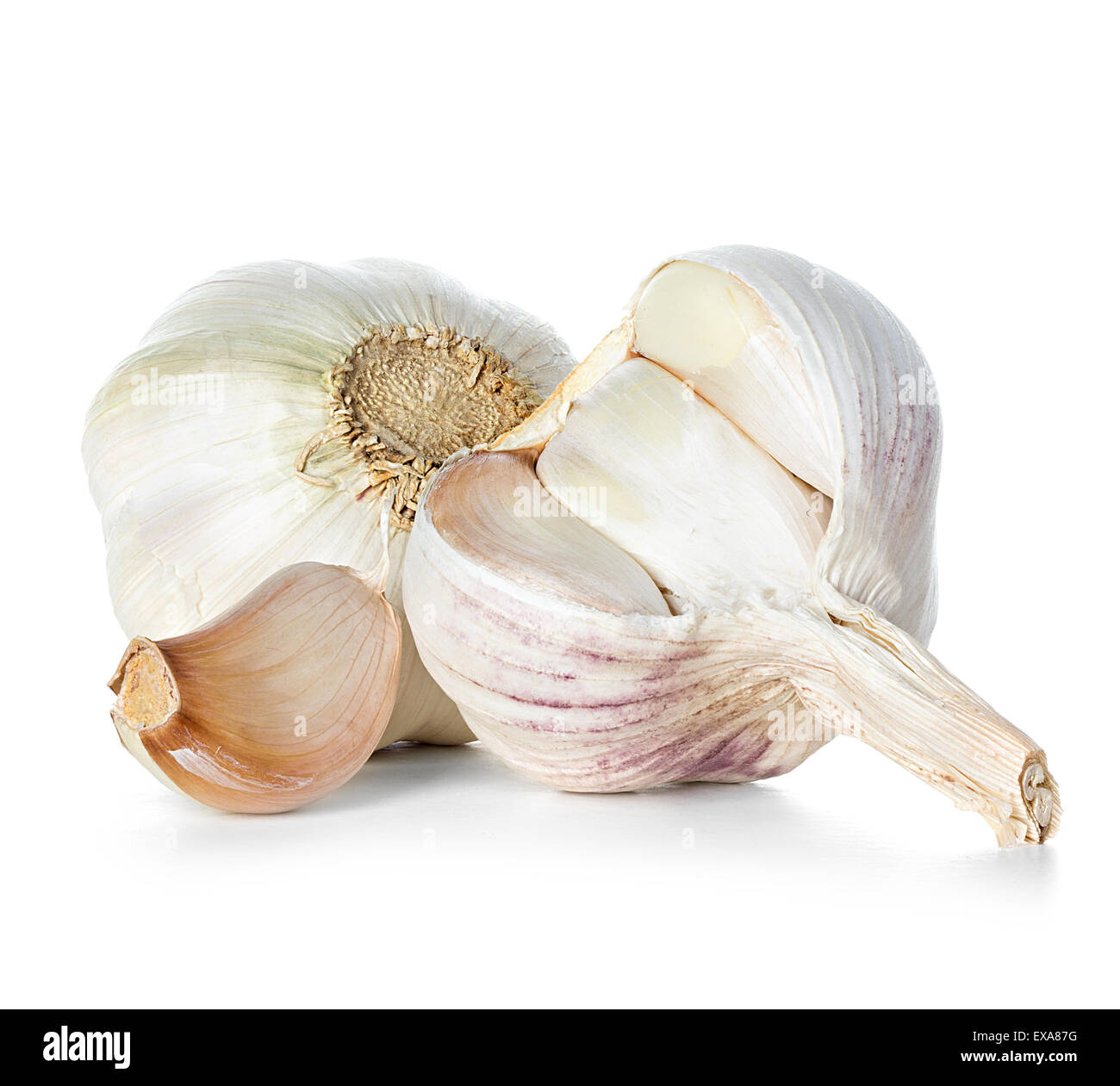 Garlic isolated on white background Stock Photo