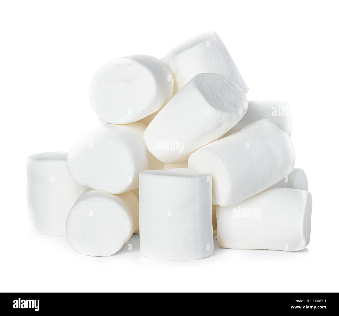 Marshmallow isolated on white background Stock Photo - Alamy