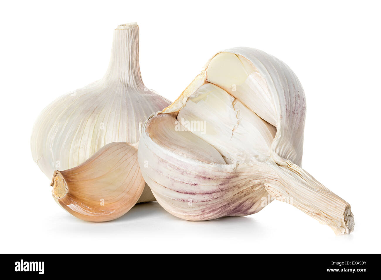 Garlic isolated on white background Stock Photo