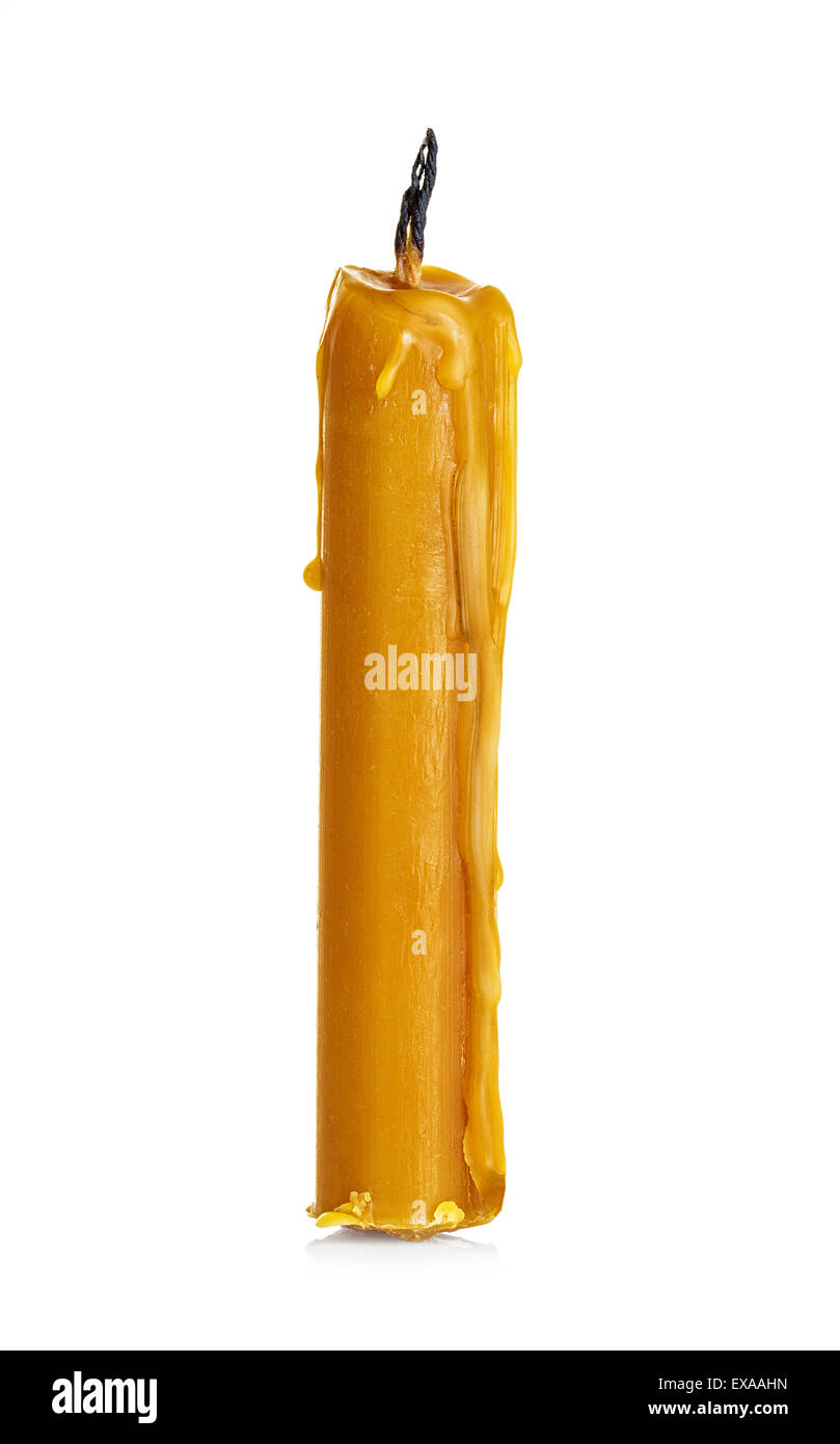 Wax candle isolated on white background Stock Photo Alamy