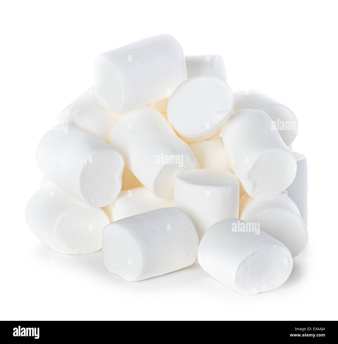 Marshmallow isolated on white background Stock Photo - Alamy