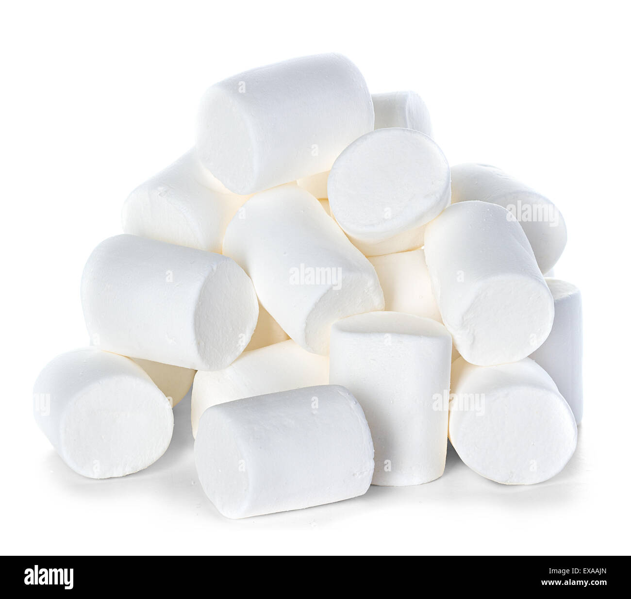Marshmallow isolated on white background Stock Photo - Alamy