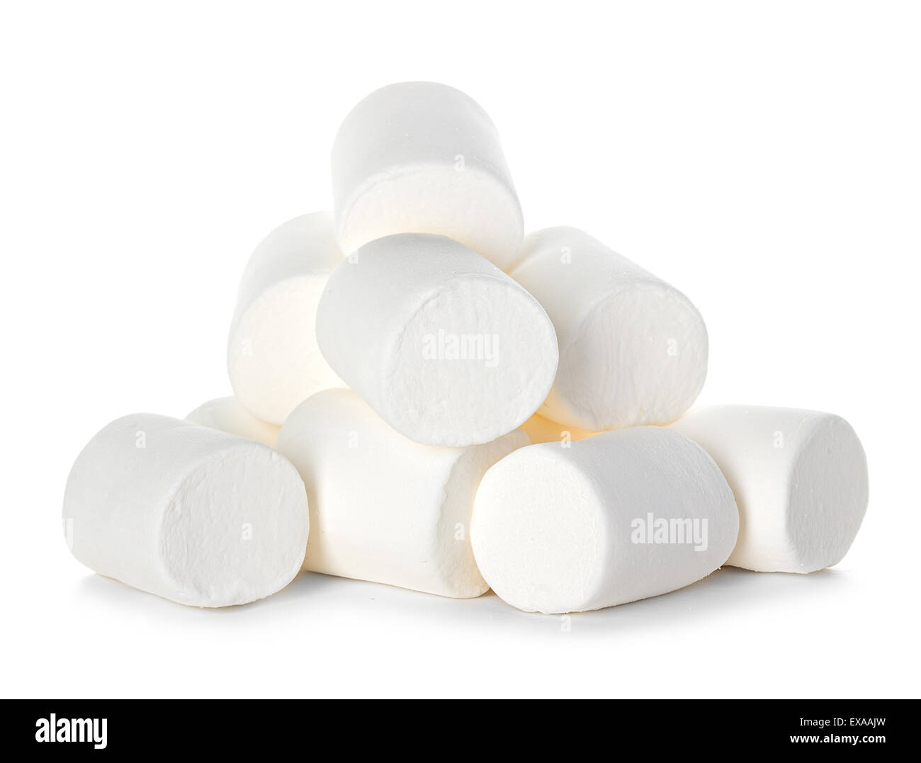Marshmallow isolated on white background Stock Photo - Alamy