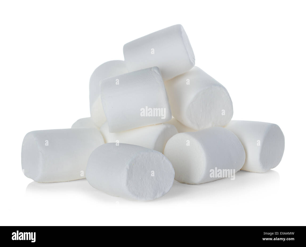 Marshmallow isolated on white background Stock Photo - Alamy