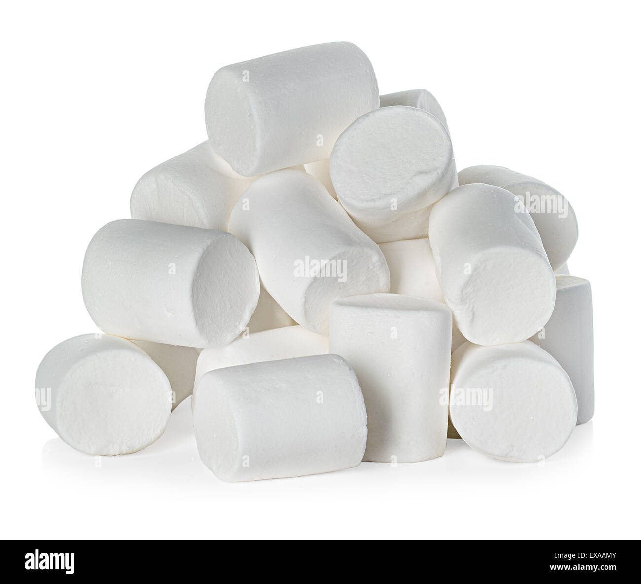 Marshmallow isolated on white background Stock Photo - Alamy