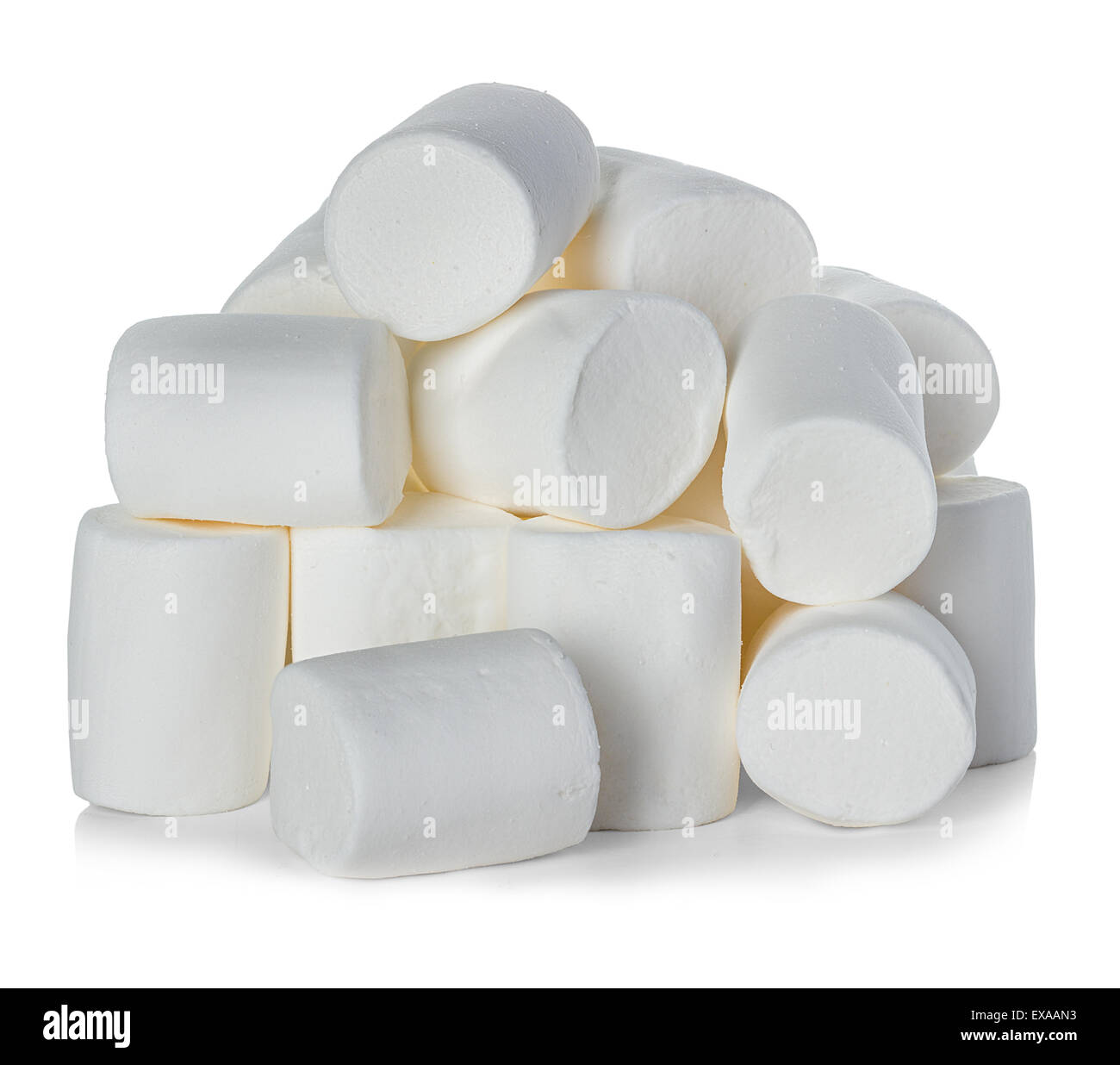 Marshmallow isolated on white background Stock Photo - Alamy