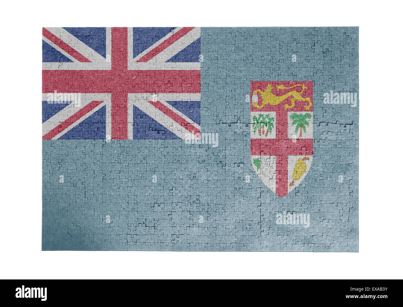 Large jigsaw puzzle of 1000 pieces - flag - Fiji Stock Photo