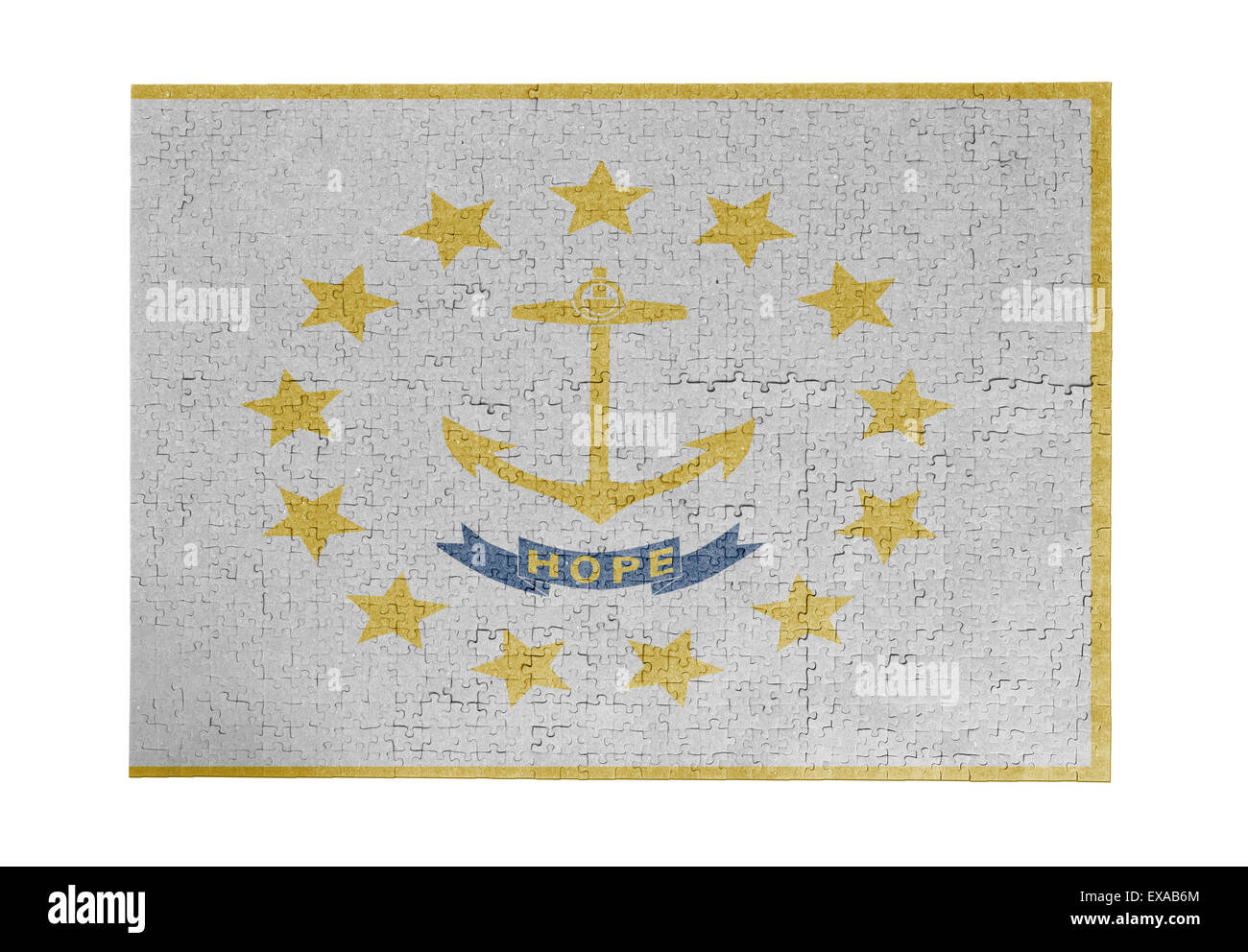 Large jigsaw puzzle of 1000 pieces - flag - Rhode Island Stock Photo ...