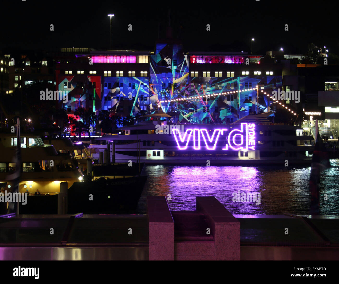 VIVID Sydney Light Show Stock Photo