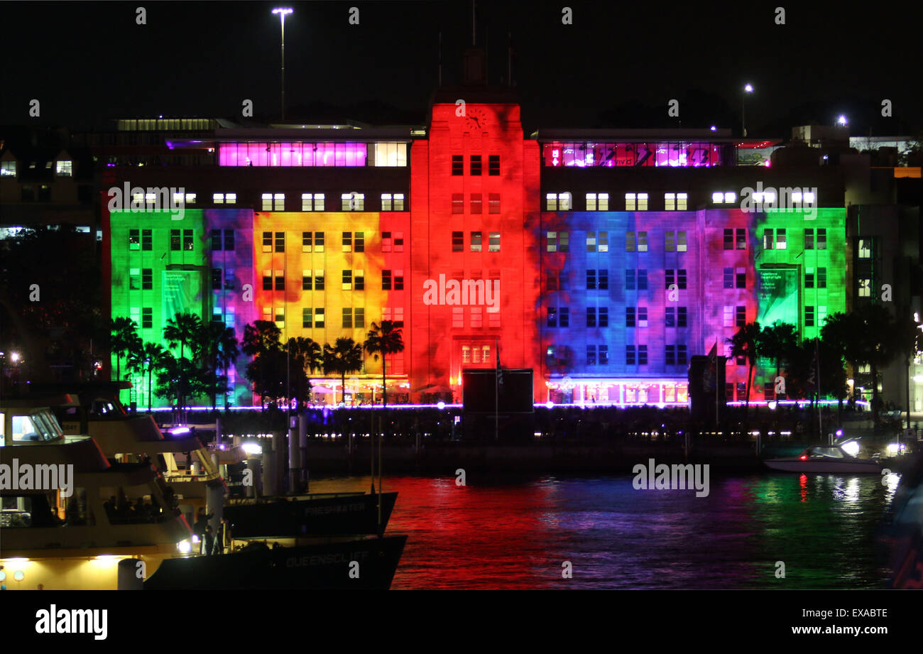 VIVID Sydney Light Show Stock Photo