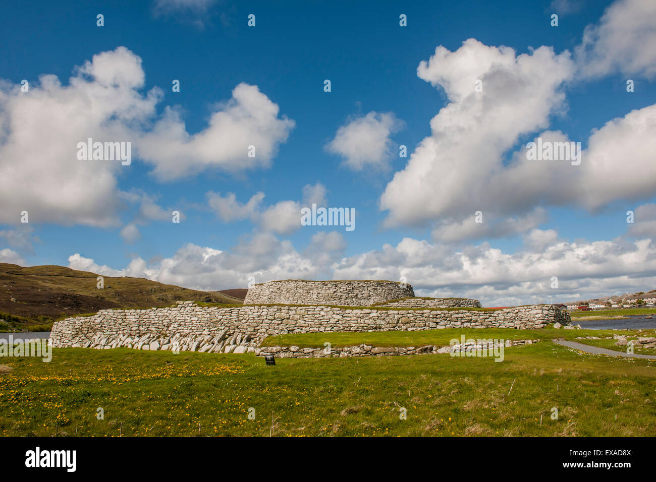 Clickimin Broch, remains of Iron Age tower, Lerwick, The Mainland Orkney, Shetland Islands, Scotland, United Kingdom Stock Photo