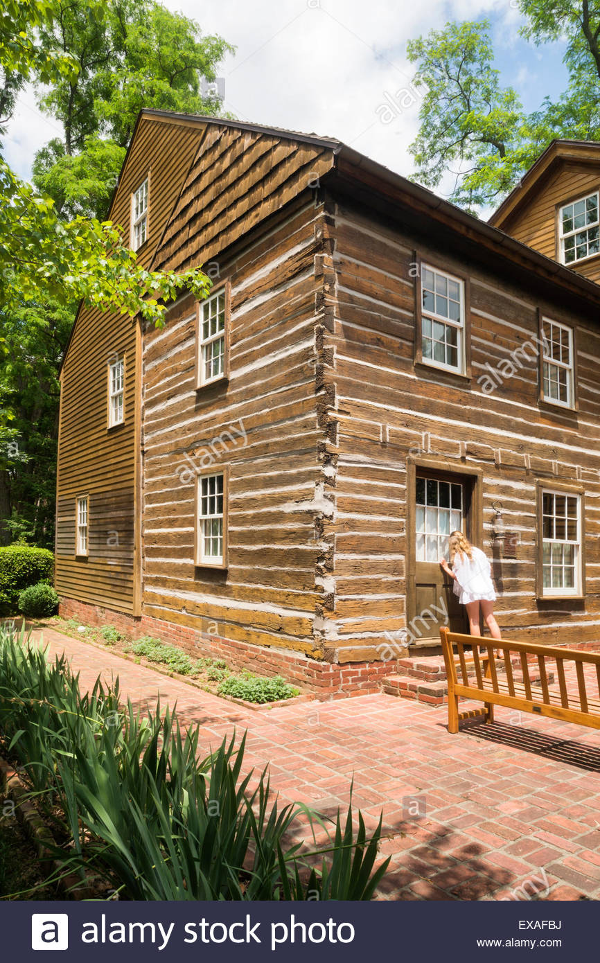 One Of The Original Log Cabins The Harmonists Built In Their