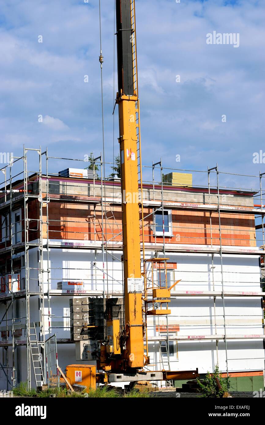 Crane on a building site Stock Photo Alamy