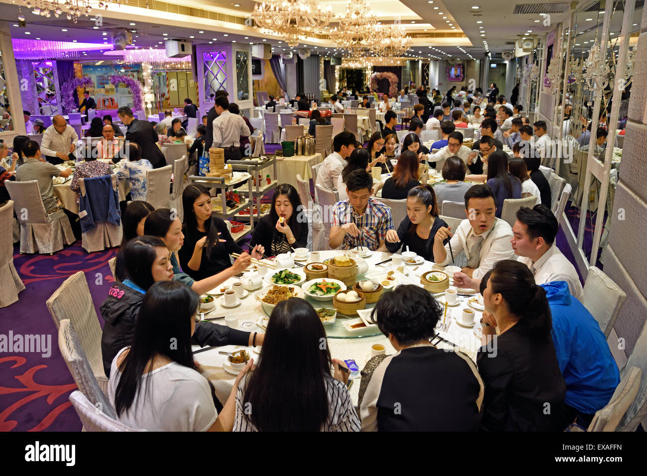 Hong Kong Chinese Restaurant Business lunch office people China