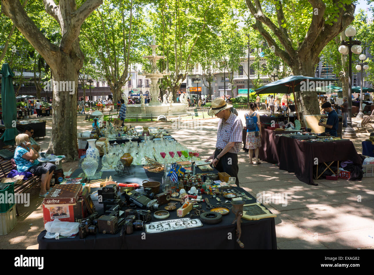 Antique market, Montevideo, Uruguay, South America Stock Photo - Alamy