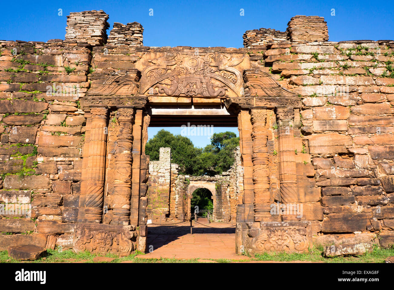 San Ignacio Jesuit Mission of the Guarani Indians, UNESCO World Heritage Site, Argentina, South America Stock Photo