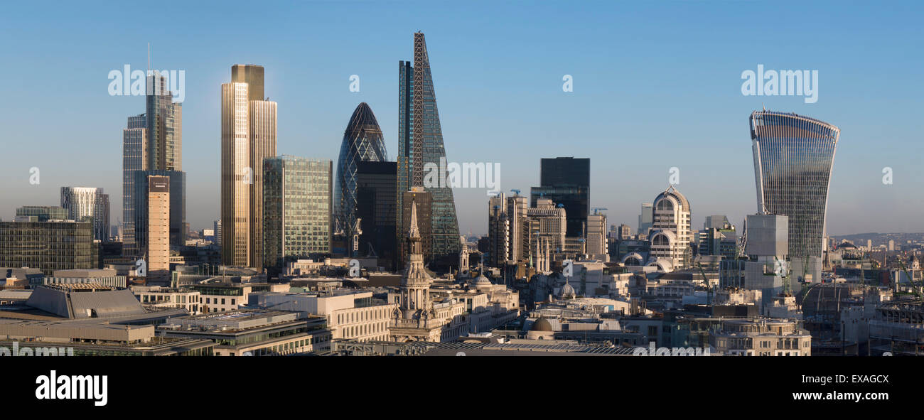 City panorama from St. Pauls, London, England, United Kingdom, Europe Stock Photo