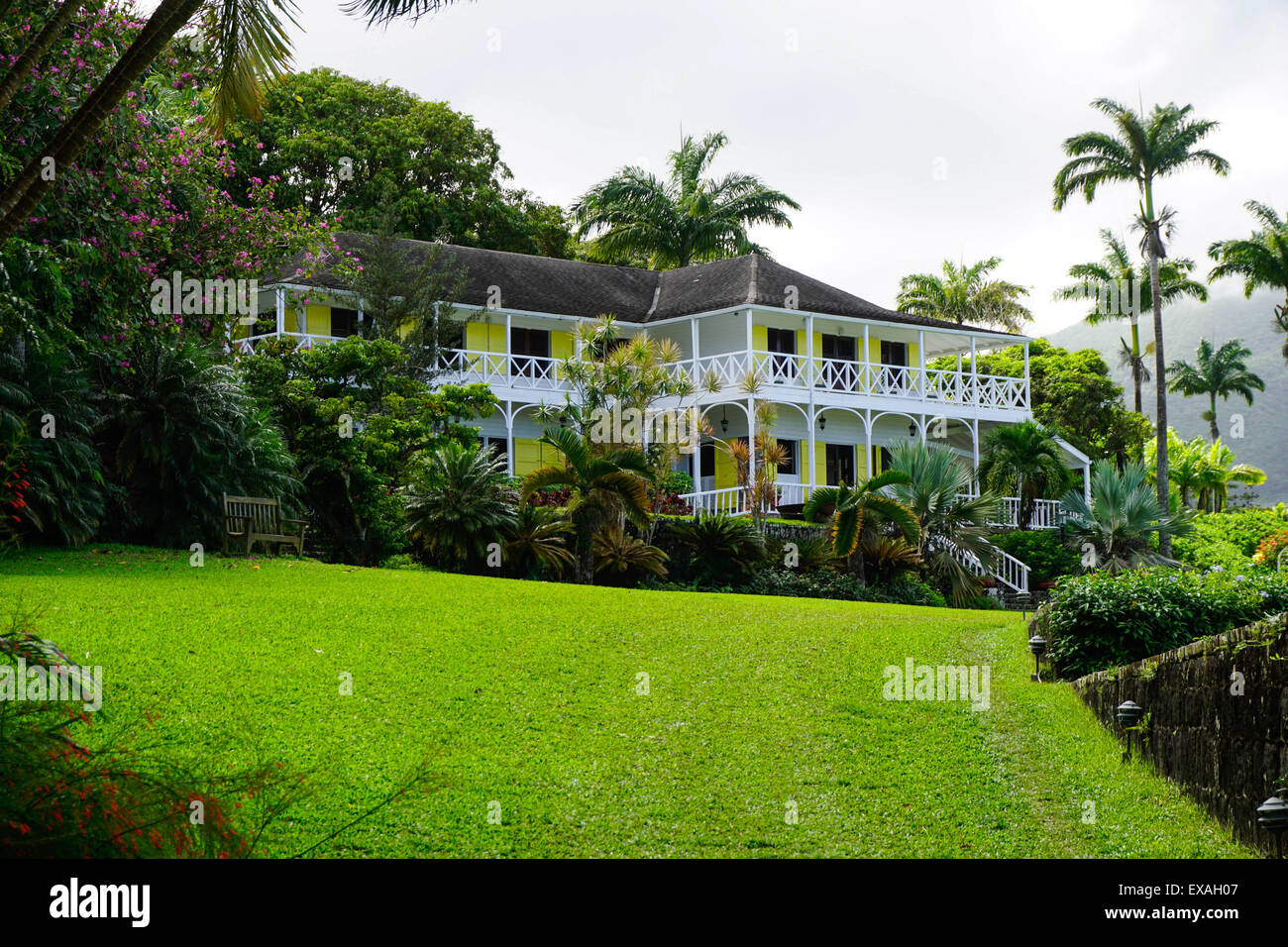 Ottleys Plantation Inn, St. Kitts, St. Kitts and Nevis, Leeward Islands, West Indies, Caribbean, Central America Stock Photo