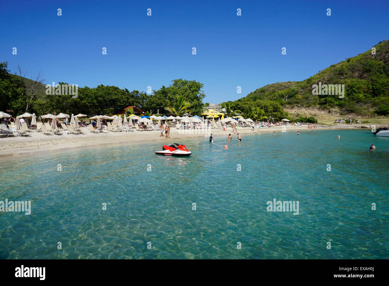 Lion Rock Beach, St. Kitts, St. Kitts and Nevis, Leeward Islands, West Indies, Caribbean, Central America Stock Photo