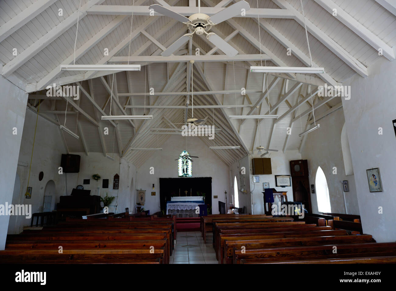 St. Thomas Anglican Church built in 1643, Nevis, St. Kitts and Nevis, Leeward Islands, West Indies, Caribbean, Central America Stock Photo