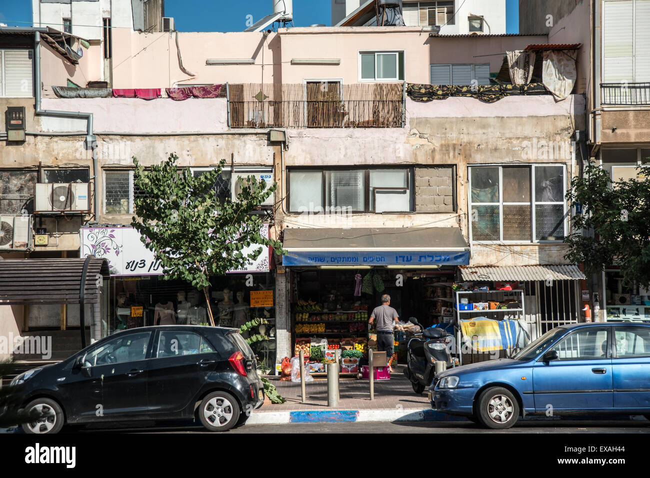 Nethanya Israel, uncontrolled building additions Stock Photo - Alamy