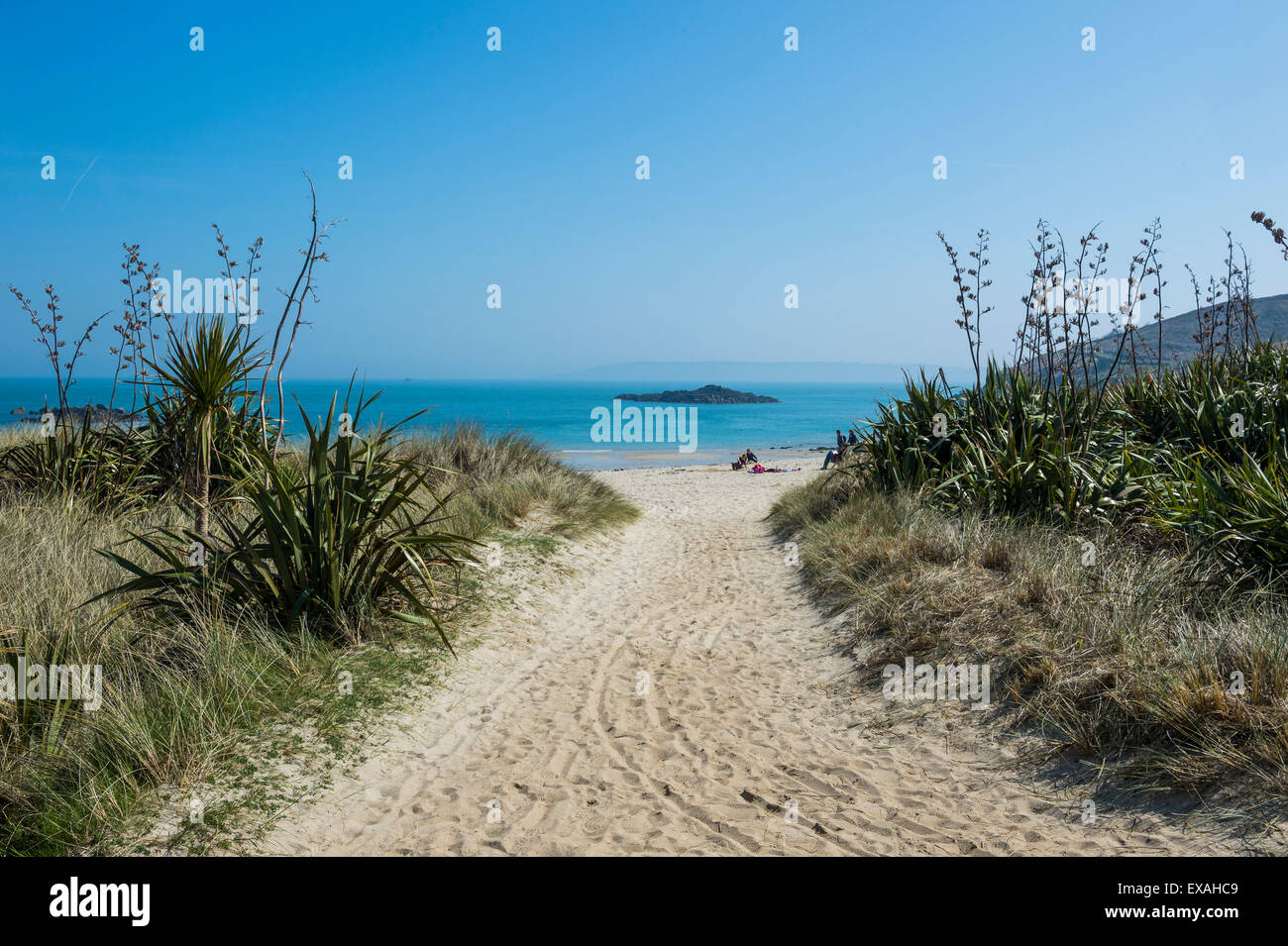 Shell Beach, Herm, Channel Islands, United Kingdom, Europe Stock Photo