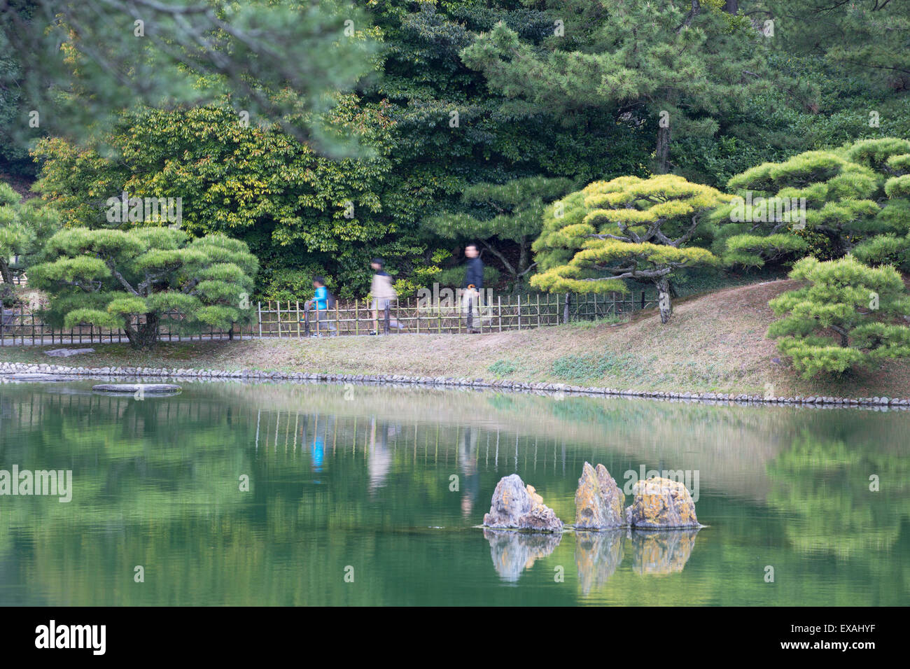 People at Ritsurin-koen, Takamatsu, Shikoku, Japan, Asia Stock Photo
