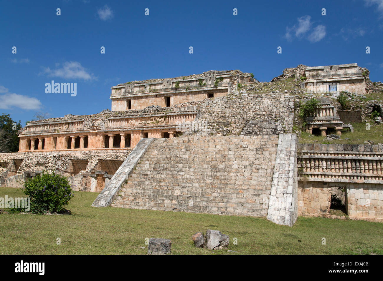 The Palace, Sayil, Mayan Ruins, Yucatan, Mexico, North America Stock Photo