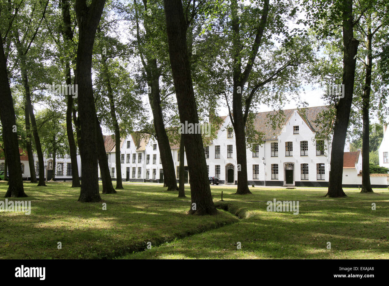 Monastery of the Vine, Begijnhof Convent for Benedictine nuns, Bruges, Belgium, Europe Stock Photo