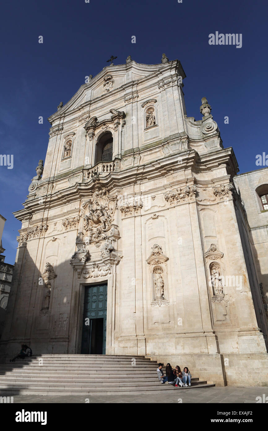 The Baroque style Basilica of St. Martin (Basilica San Martino) in Martina Franca, Apulia, Italy, Europe Stock Photo