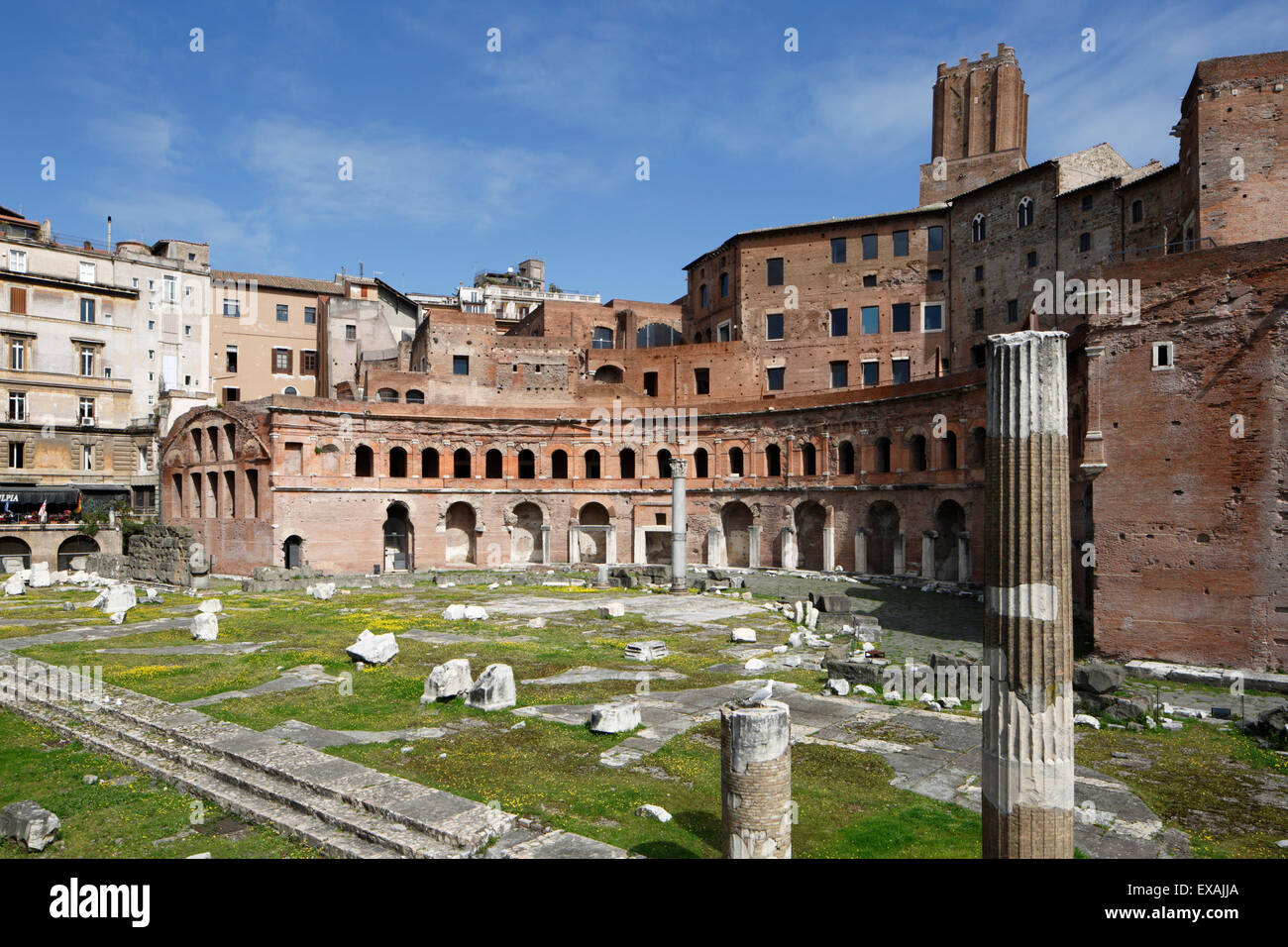 Ruins of Trajan's market, Trajan Forum (Foro Traiano), UNESCO World Heritage Site, Rome, Lazio, Italy, Europe Stock Photo