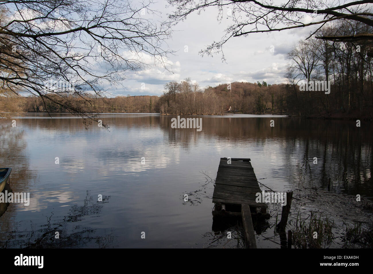 Lake Rotten Jetty Germany Stock Photo - Alamy