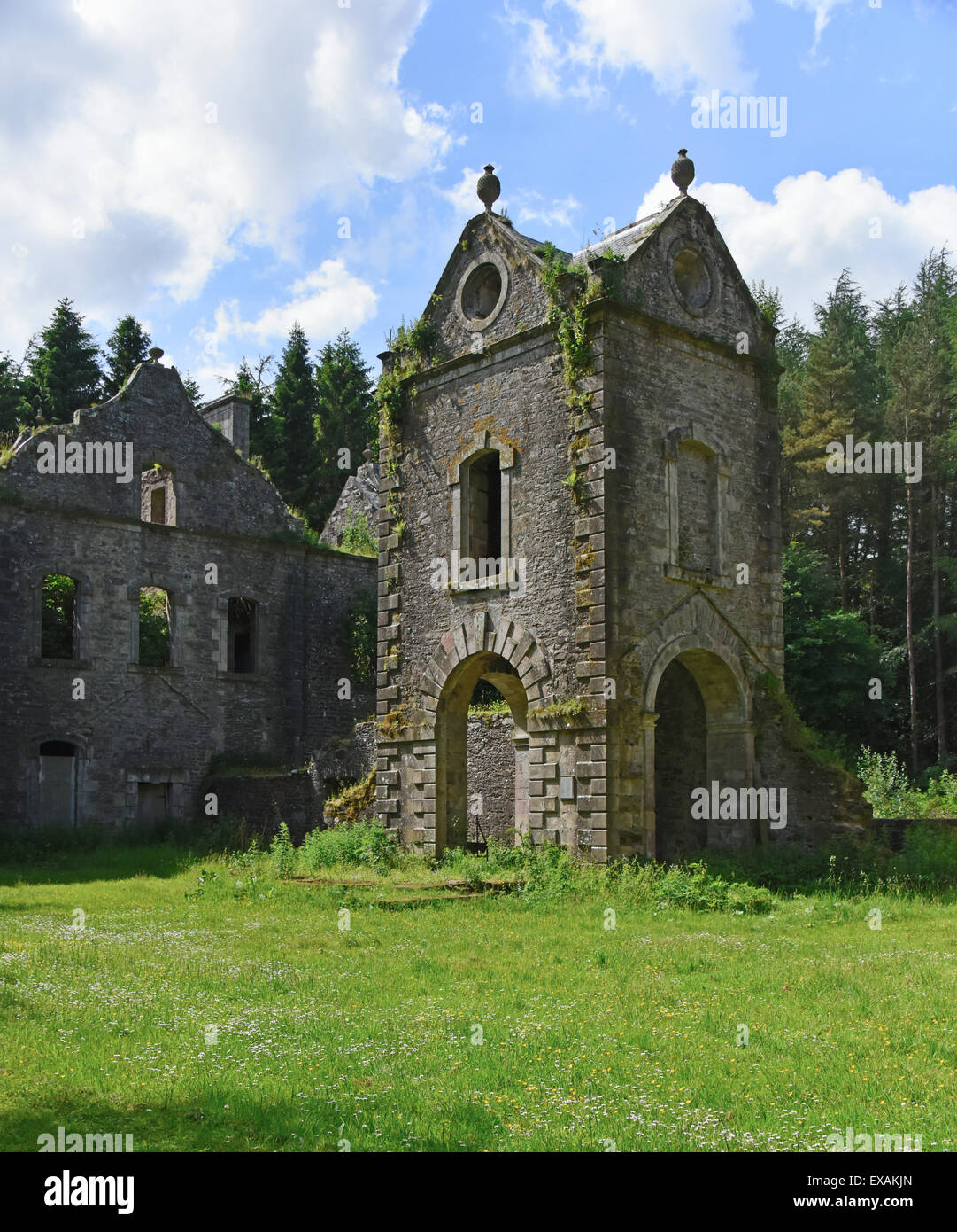Tower. Carmichael House, Thankerton, South Lanarkshire, Scotland