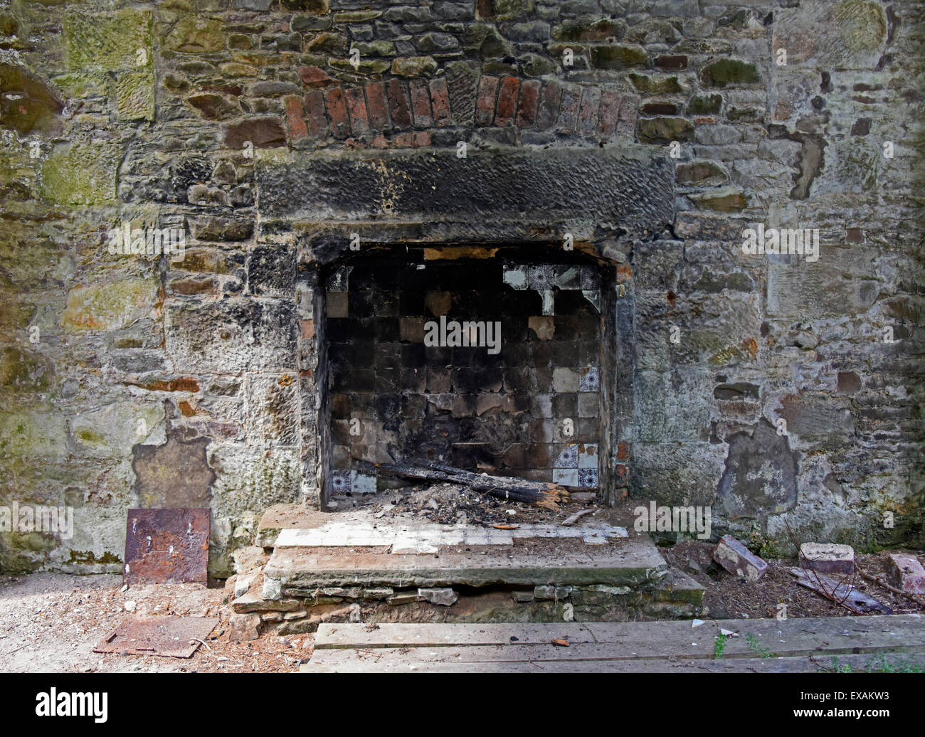 Fireplace. Carmichael House, Thankerton, South Lanarkshire, Scotland