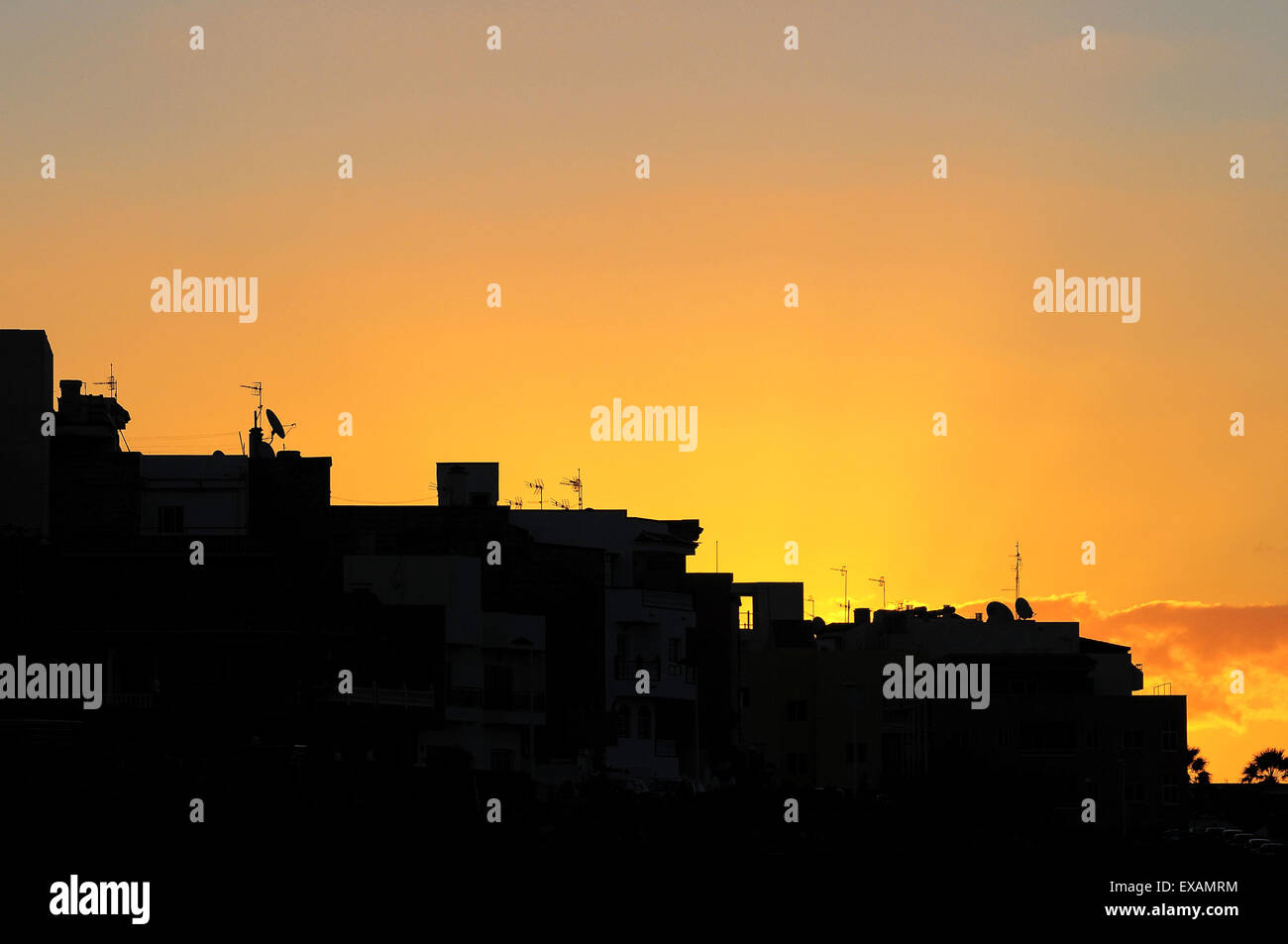 Sunset over the Atlantic Ocean Stock Photo - Alamy