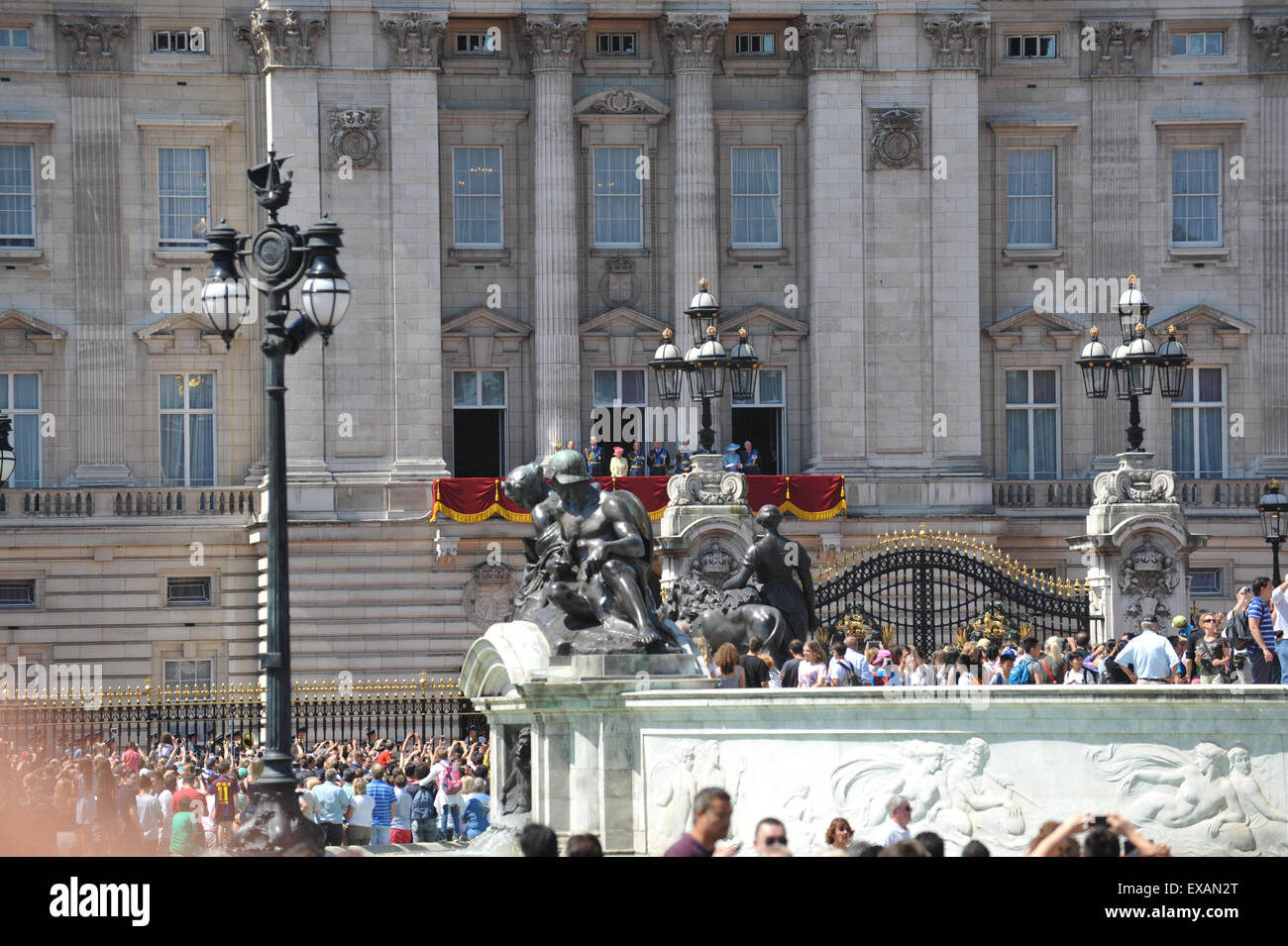 Battle of Britain Memorial Flight 75th anniversary flyby over Buckingham Palace Stock Photo