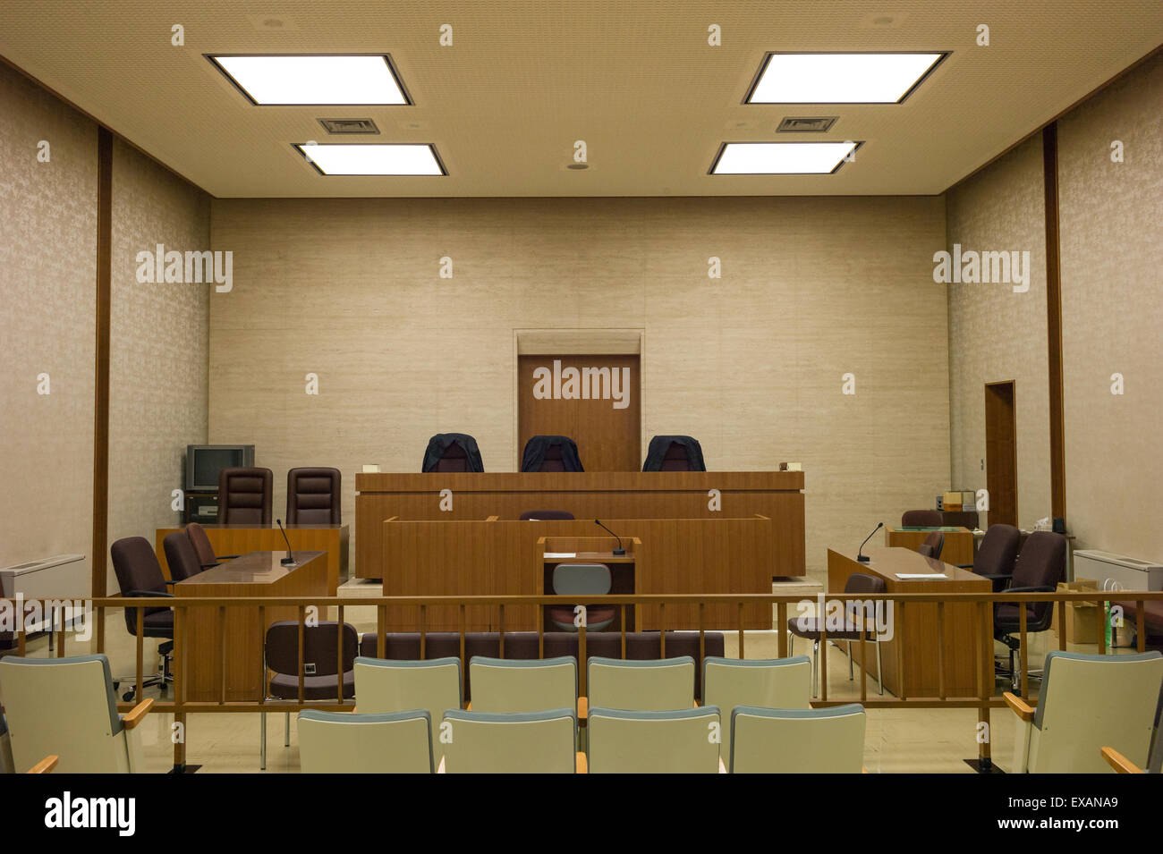Japanese courtroom. Stock Photo