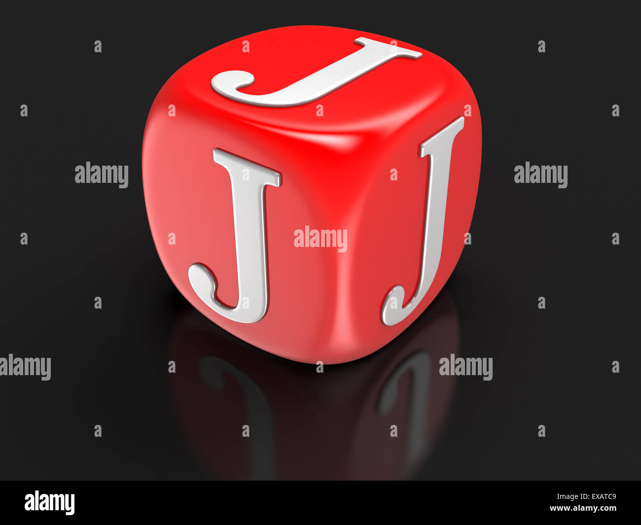 Dice with letter J (clipping path included Stock Photo Alamy