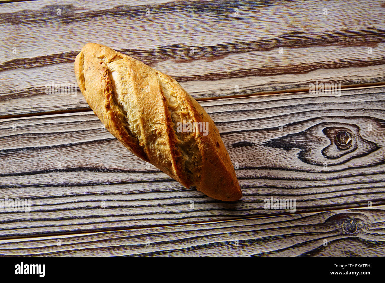Bread fresh loaf on rustic white wooden background Stock Photo - Alamy