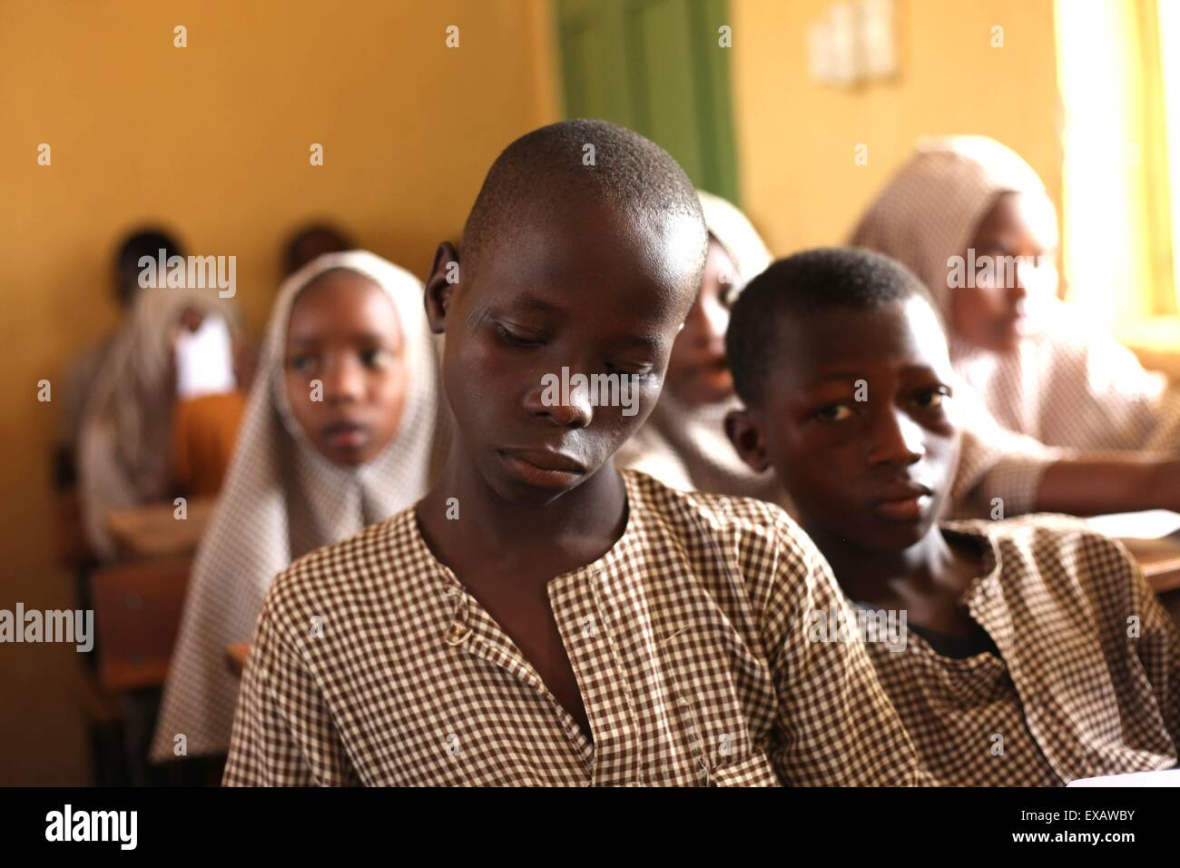 Islamic school in Abuja during examen session Stock Photo - Alamy