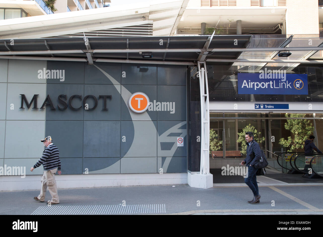 Mascot train station on Bourke Road, Mascot in Sydney, Australia Stock