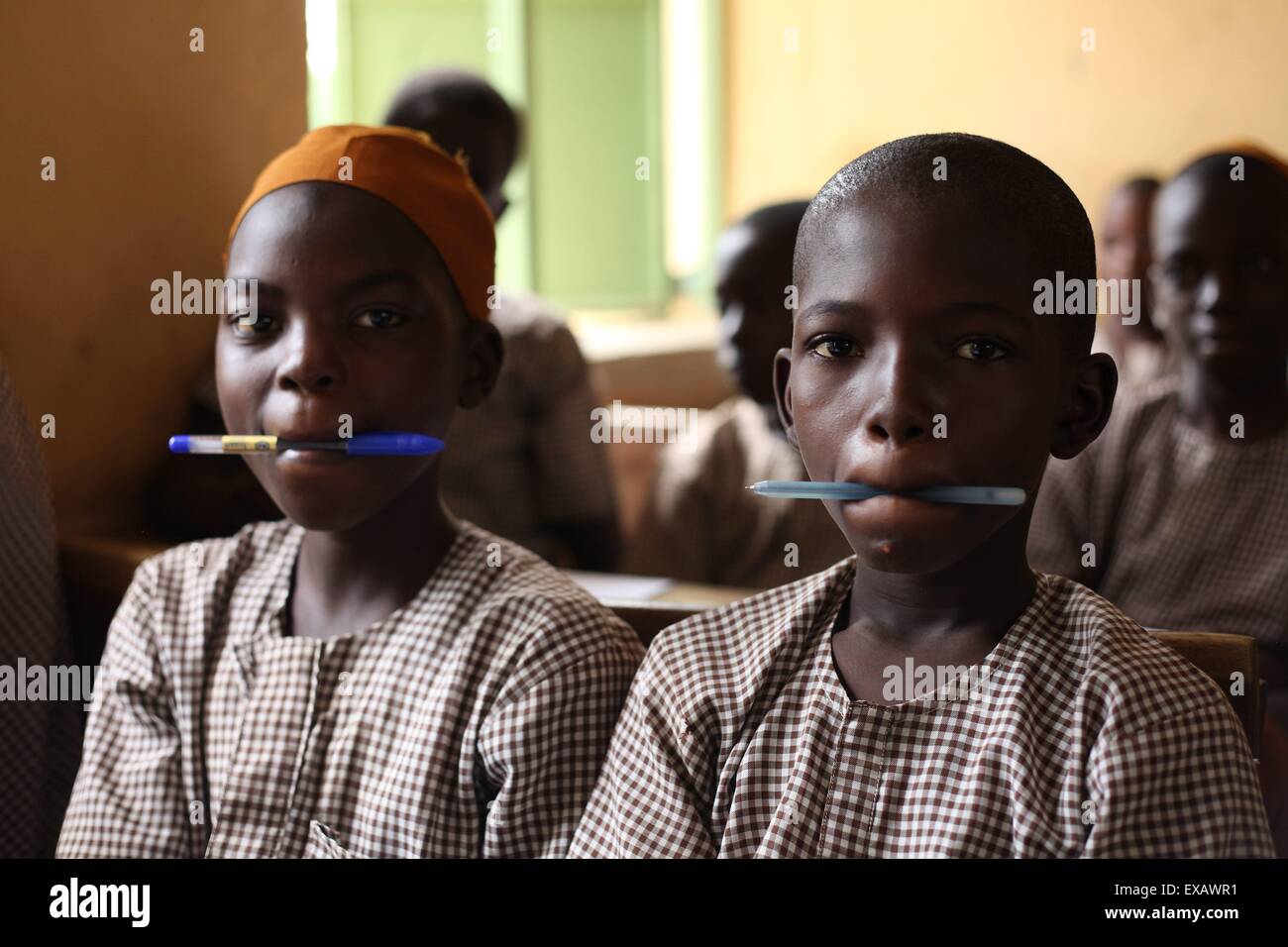 Islamic school in Abuja during examen session Stock Photo - Alamy