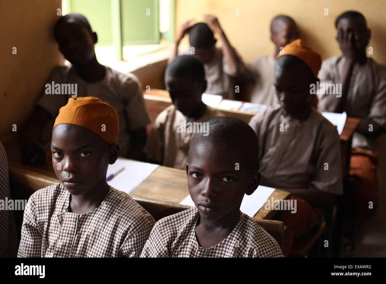 Islamic school in Abuja during examen session Stock Photo - Alamy