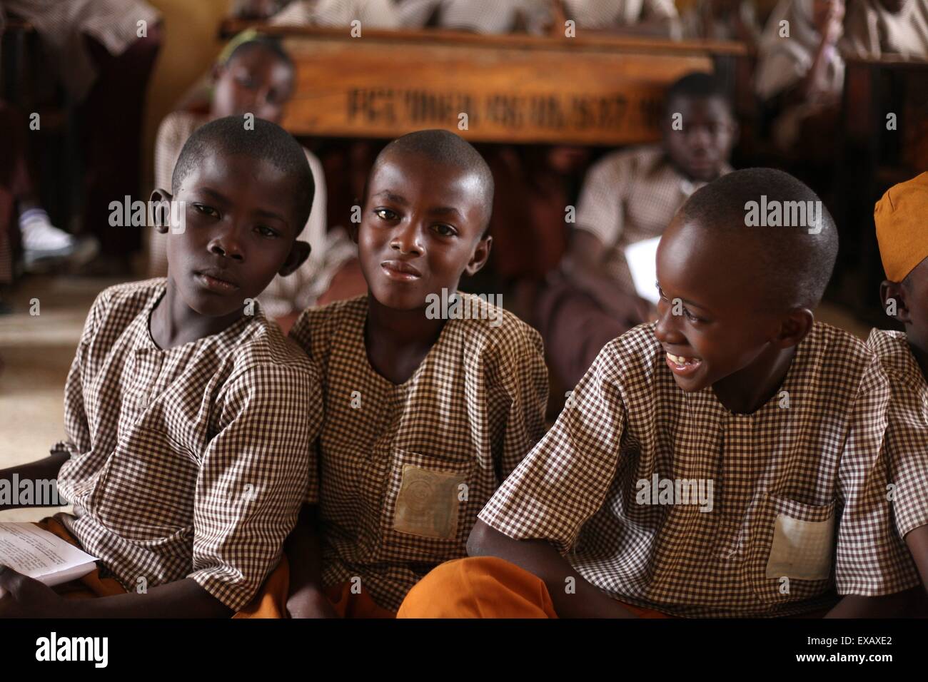 Children attending examen in Islamic school in Nigeria Stock Photo - Alamy