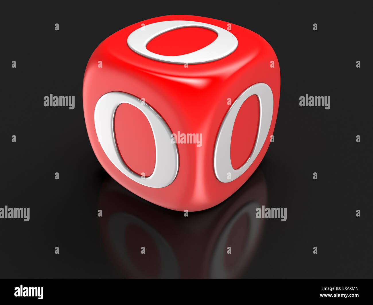 Dice with letter O (clipping path included Stock Photo Alamy