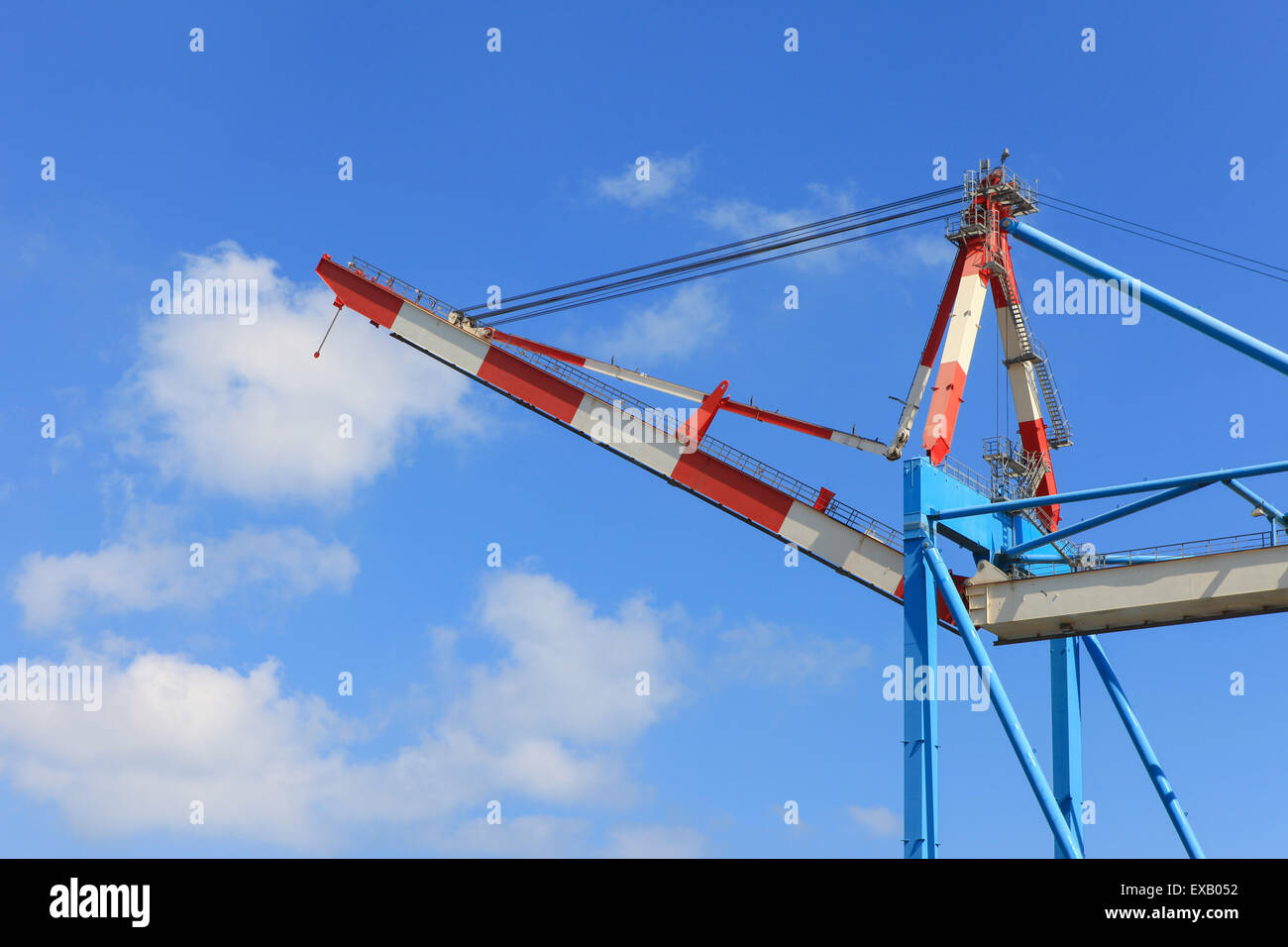 Crane with blue sky Stock Photo